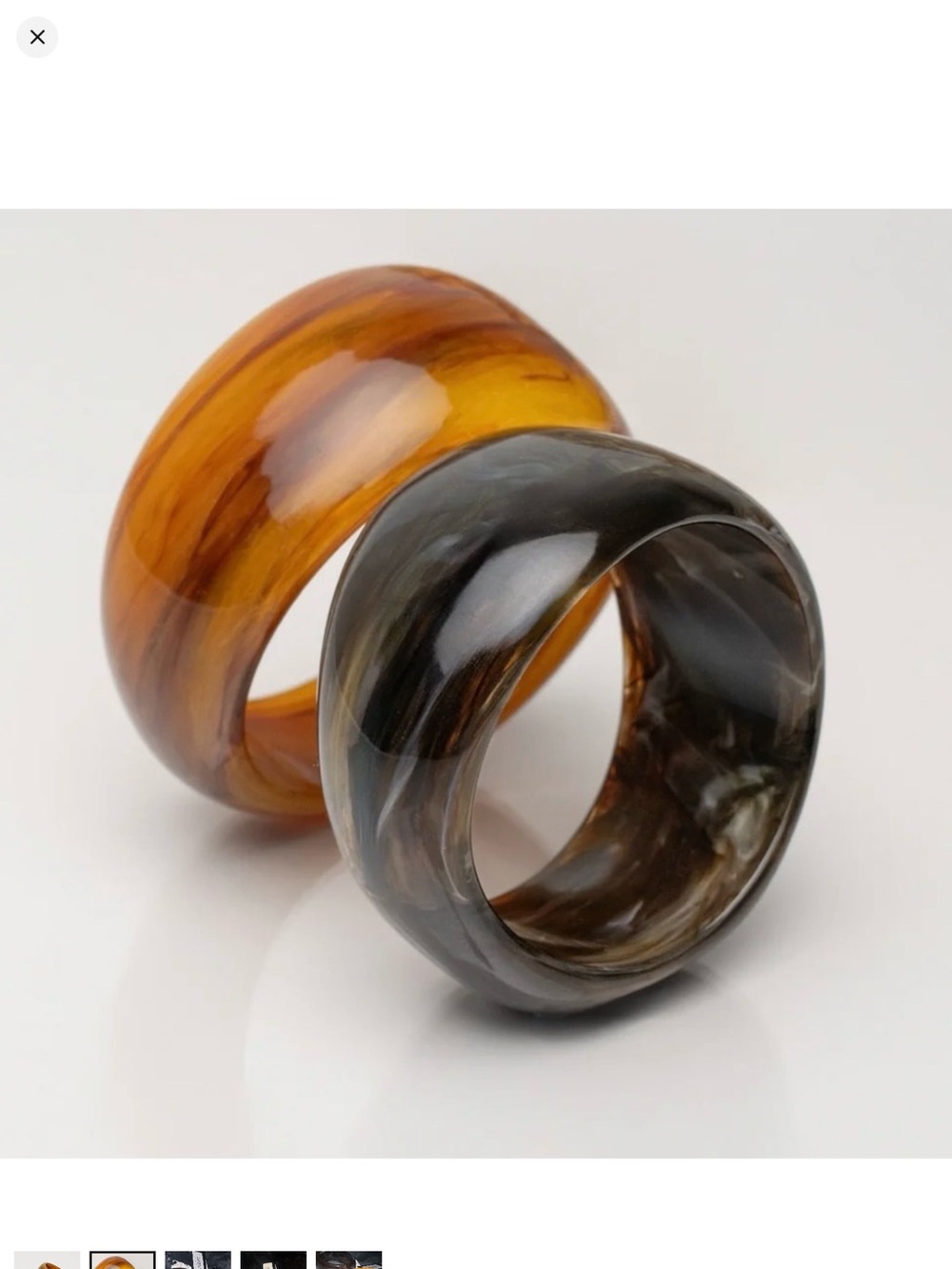 Brand New JLuxlabel Amber Tortoise Shell Bracelet Set